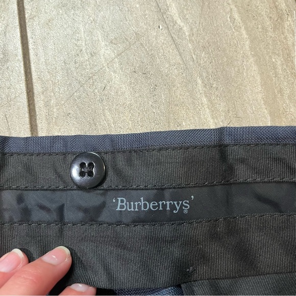 Burberry Men’s Navy Plaid Wool Blend Trouser Business Pants Size 42 - Picture 7 of 7